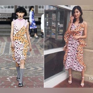 KENZO floral crepe midi dress size 40/ US large